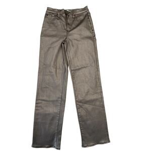 Daze Shimmer High Rise Straight Leg Jean Edgy